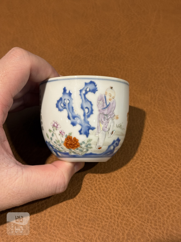 清乾隆 粉彩御题诗文鸡缸杯 - 图6